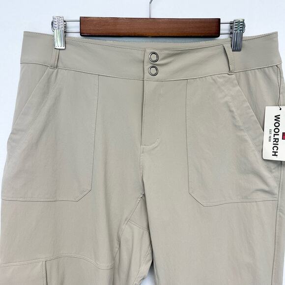 NEW Woolrich Womens M Geo Knee Pant Dark‎ Stone Hiking Outdoor Gorpcore Cargo - Picture 3 of 7